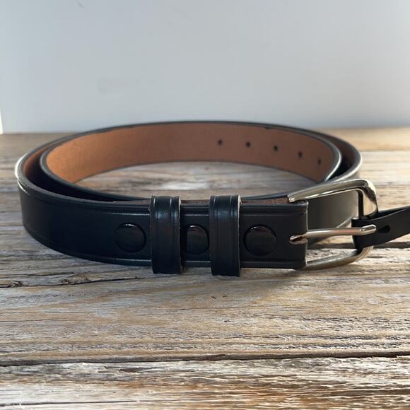 NEW Men's Belt (Size 40) USPS CERT PE 1-4197 Work Heavy Weight Leather Black - Picture 1 of 5